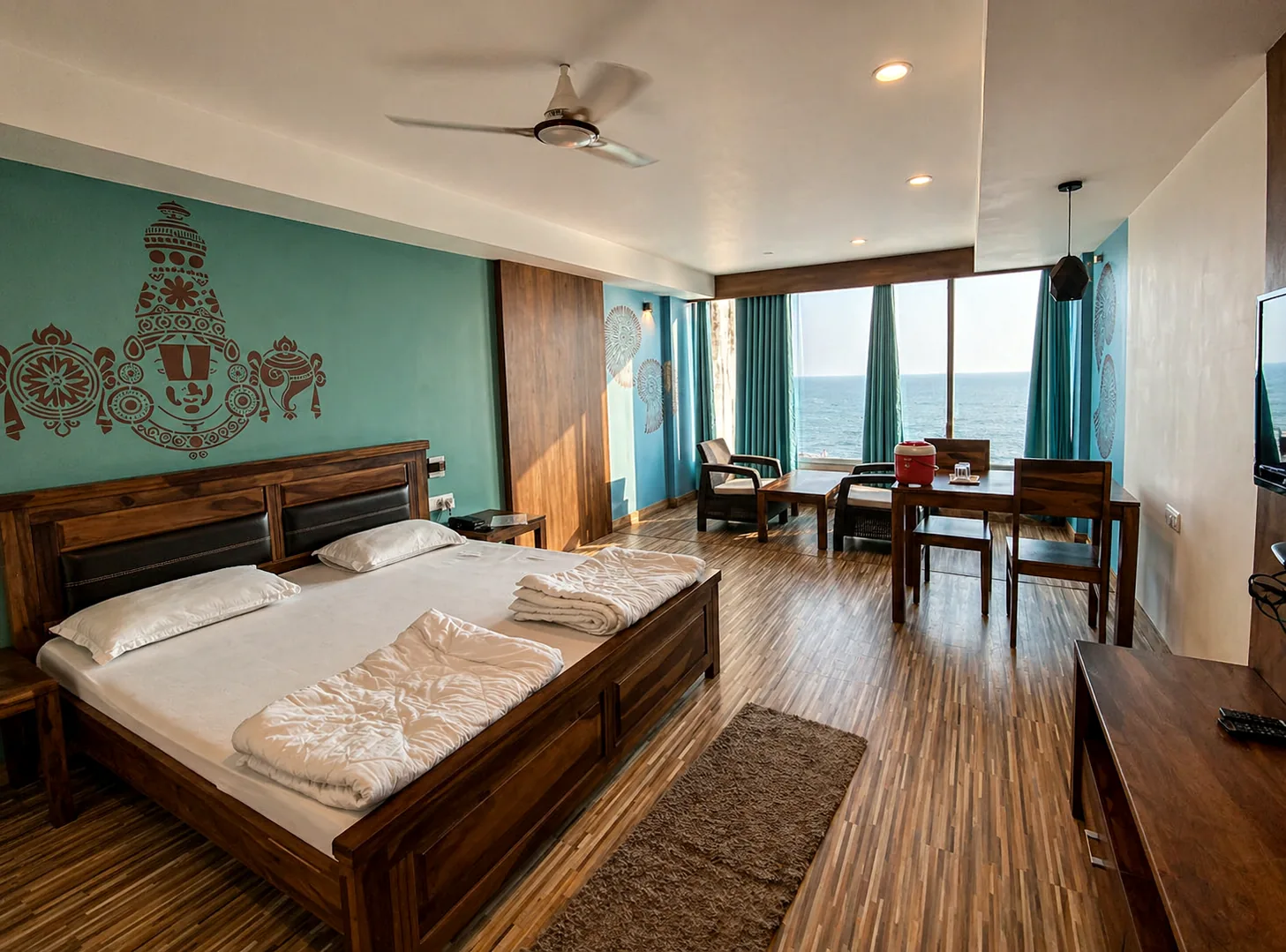 Sea View Suite at Sagar Darshan Guest House in Somnath